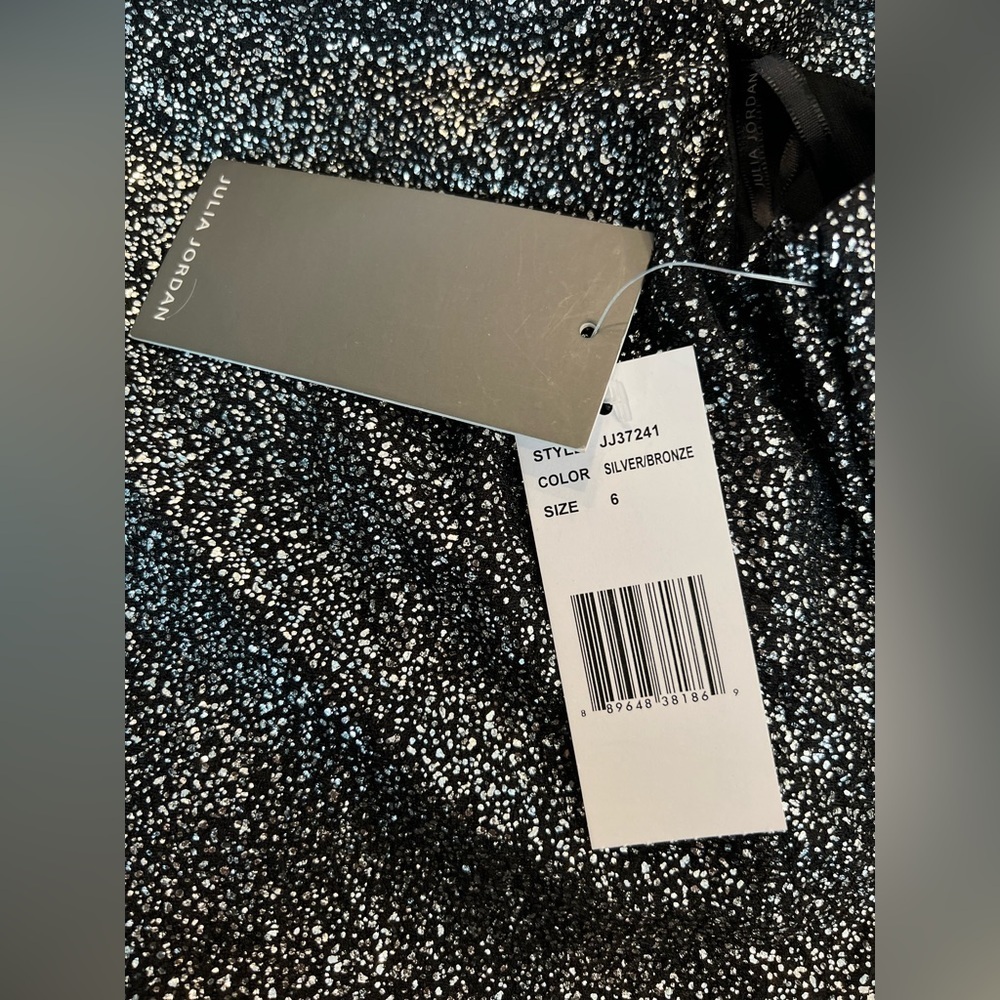 NWT Julia Jordan Ombré Sparkle Dress Silver/Bronze Size 6 - Picture 7 of 7